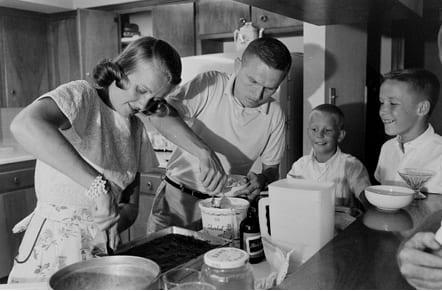 Breakfast at the Borman household, circa 1964