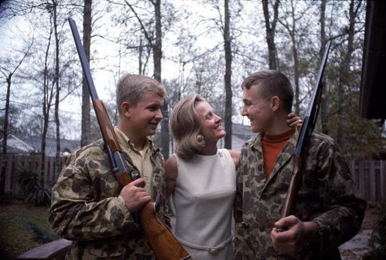 Susan with the boys, December 1968
